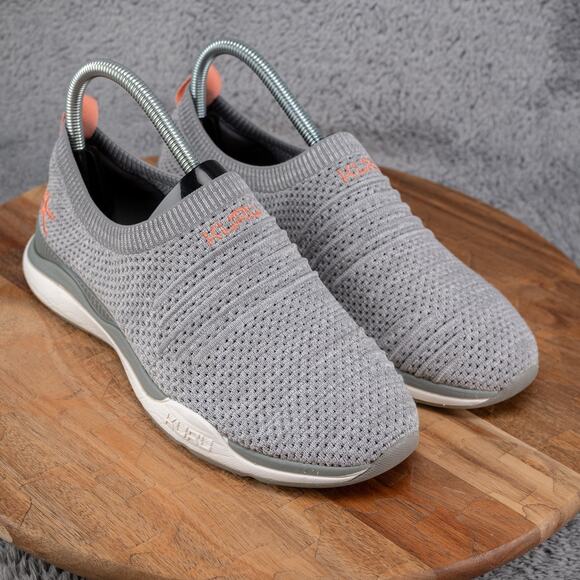 Kuru Stride Women’s gray knit Slip On Running Shoes Walking Sneakers sz 8 - Picture 1 of 8